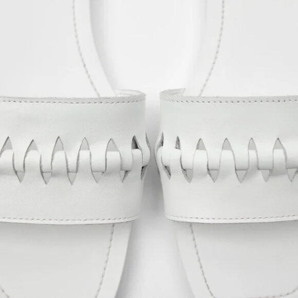 Zara Woven Flat Leather Sandals EUR 37 - Picture 2 of 10